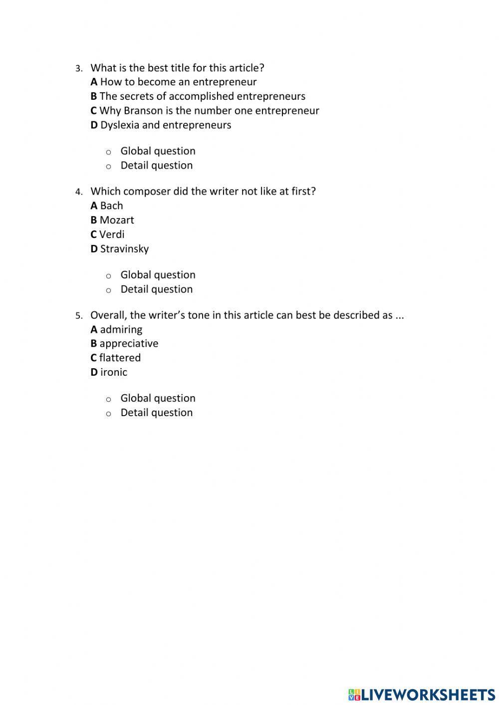 IE3, Unit 4, Reading, Exercise 8