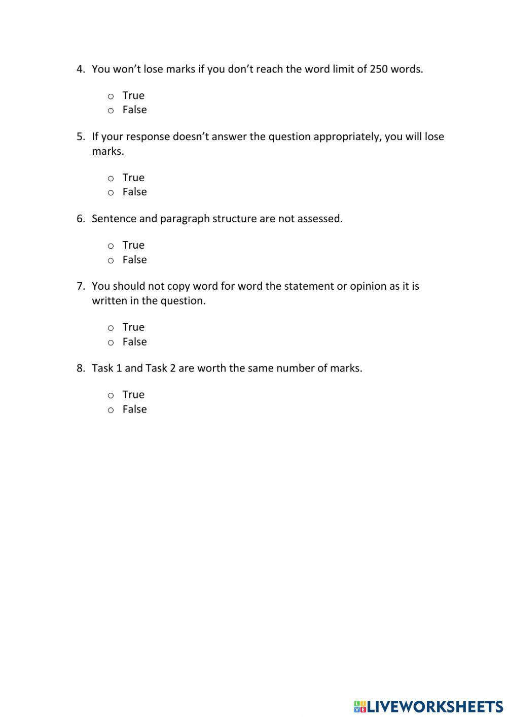 IE3, Unit 4, Writing, Exercise 1