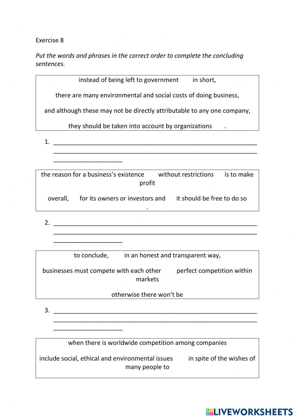 IE3, Unit 4, Writing, Exercise 8