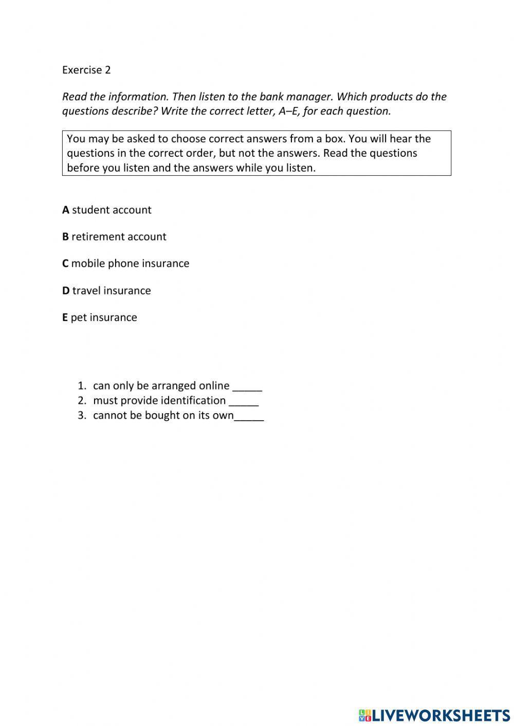 IE3, Unit 4, Listening, Exercise 2
