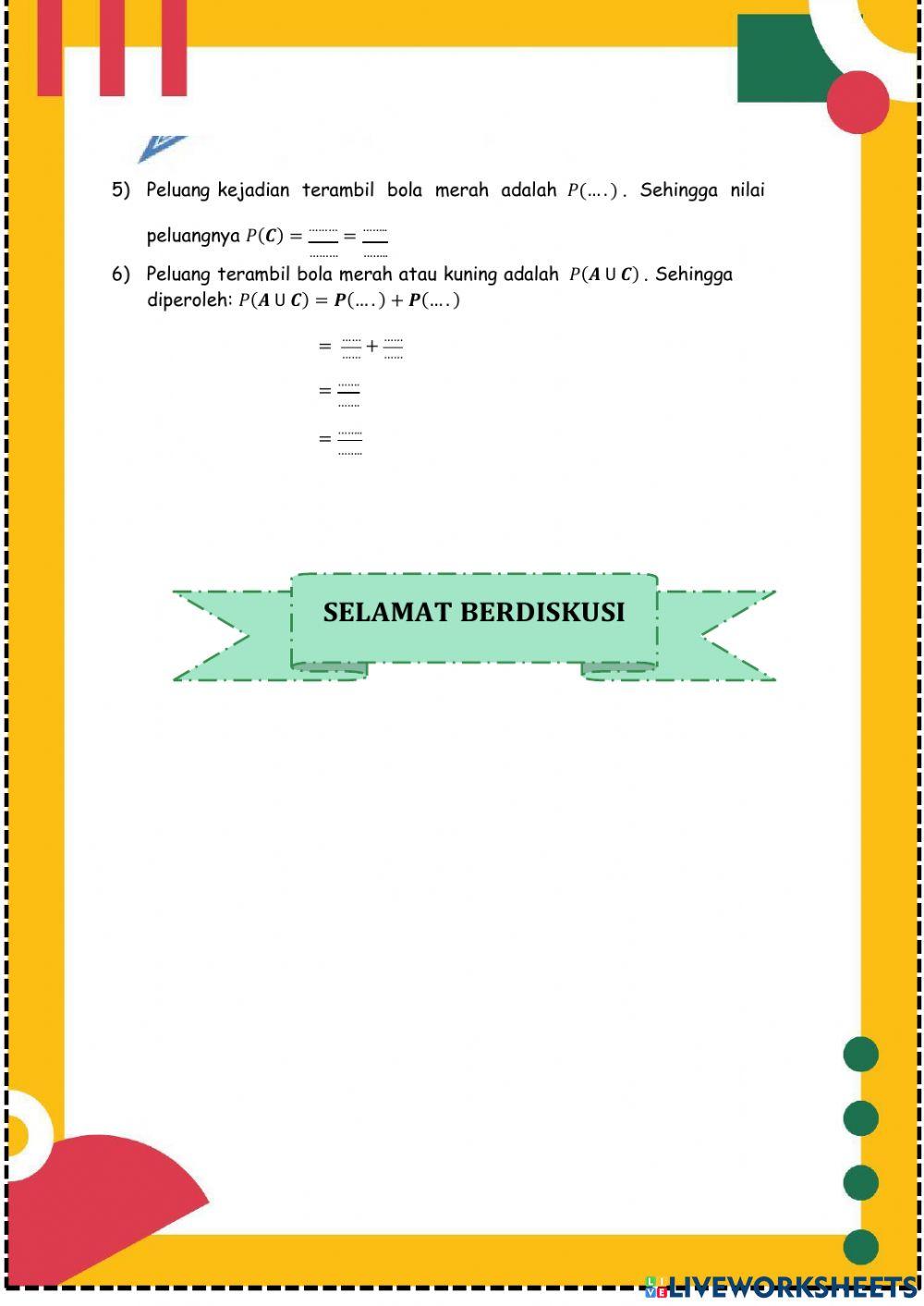 Peluang kejadian majemuk saling lepas