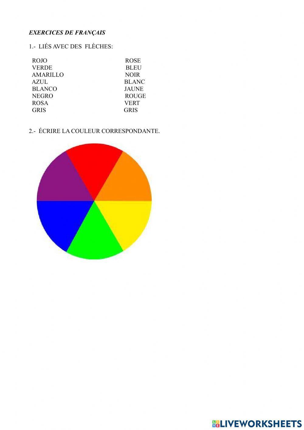 Les couleurs en français