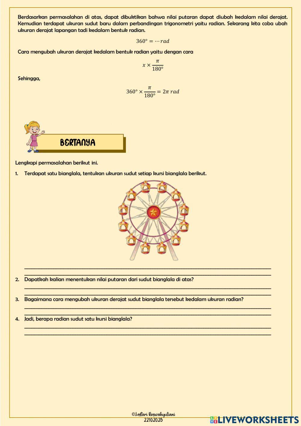 Lkpd perbandingan trigonometri pendekatan kontekstual