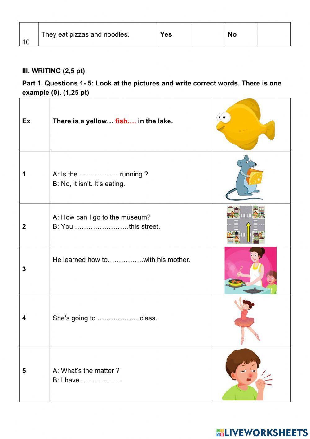 Đề thi tiếng anh HKII - smart start 5.  ĐỀ SỐ 2