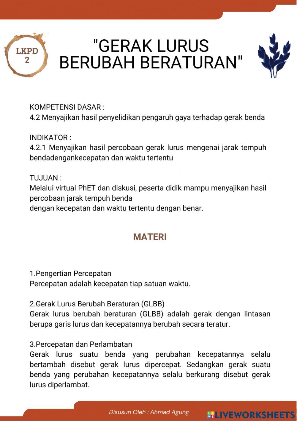 LKPD PERTEMUAN 2 GLBB