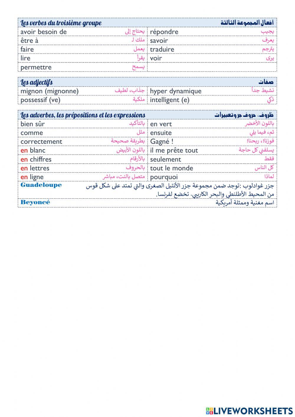 3-3 Mon petit dictionnaire (Club-dos 1)