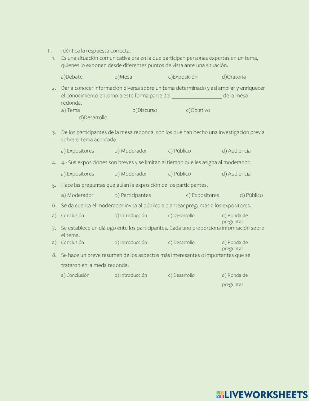 Repaso español 1 bimestre