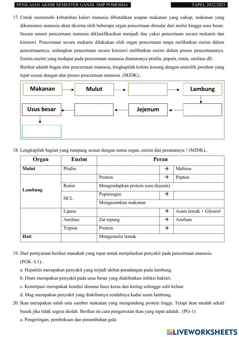 Pas ganjil ipa kelas 8