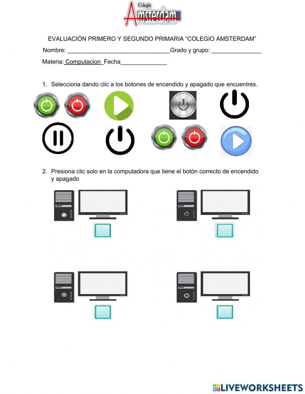 Evaluacion 1 y 2 primaria diciembre