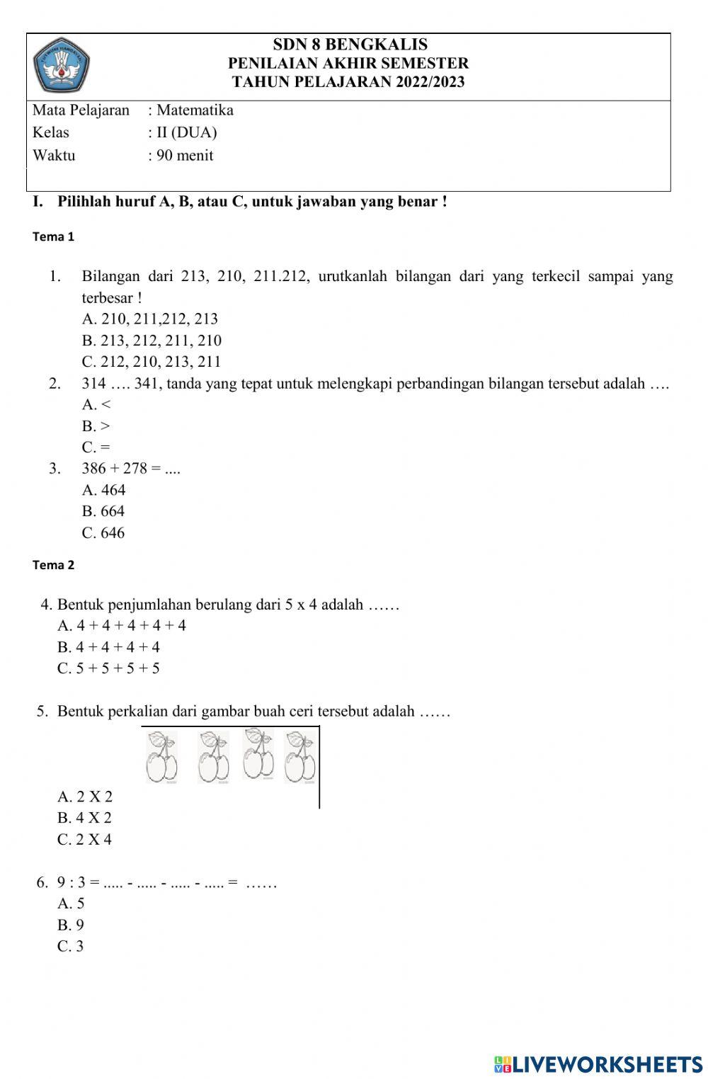 Lks matematika sd kelas 3 radintensive vrogue co