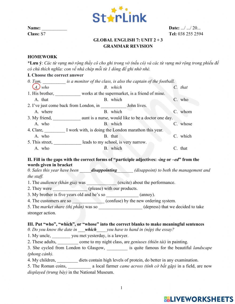 Viet teacher-S7-WEEK17-U2+3-GRAM REVISION