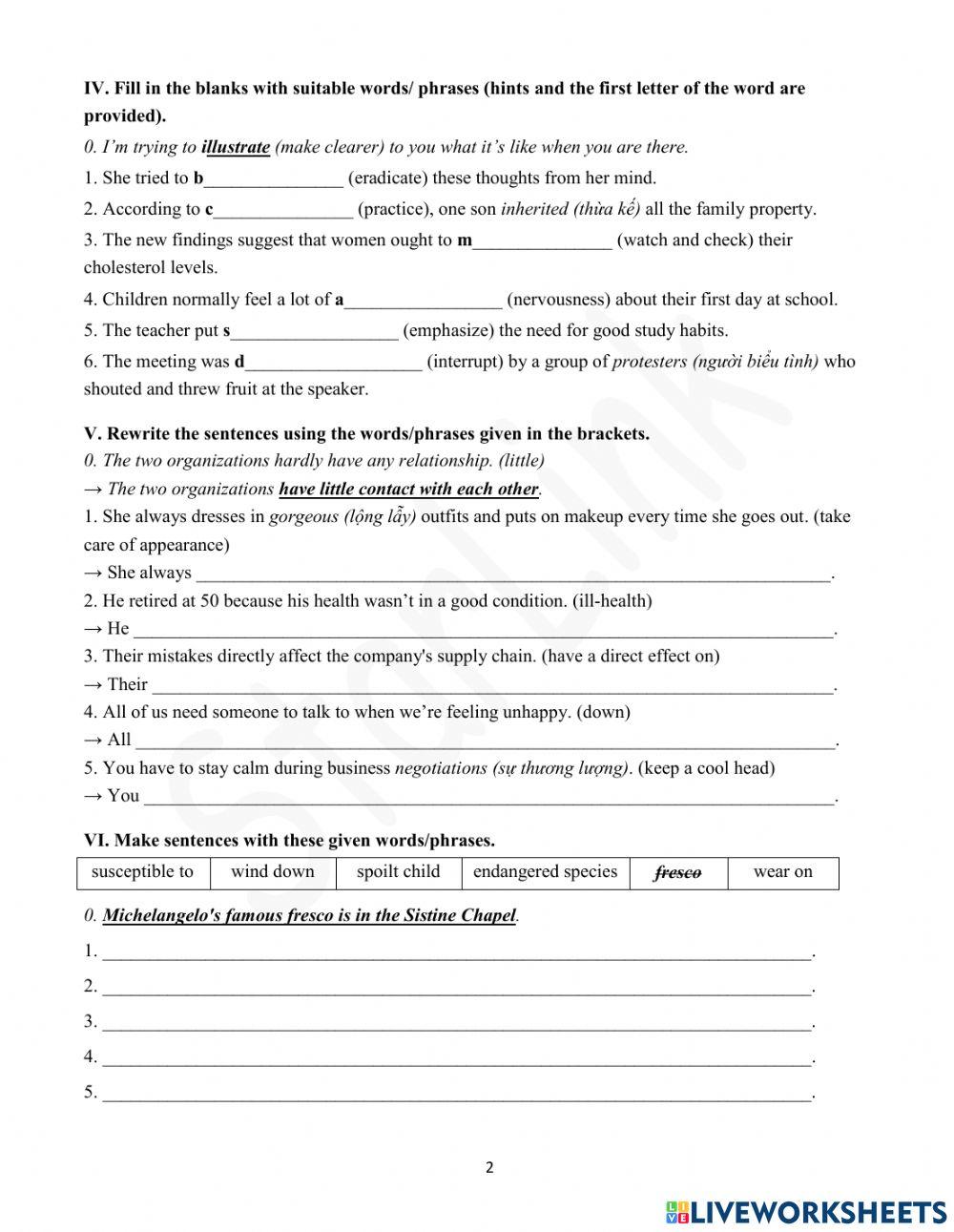 Foreign teacher-S9-Week 17-U2+3-Vocab revision