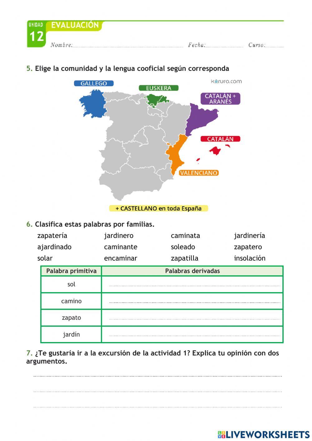 Prueba Lengua Tema 12