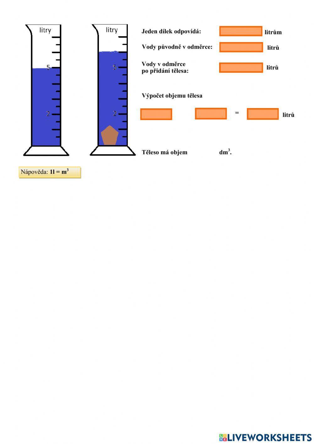 Veličiny - OBJEM (měření objemu)