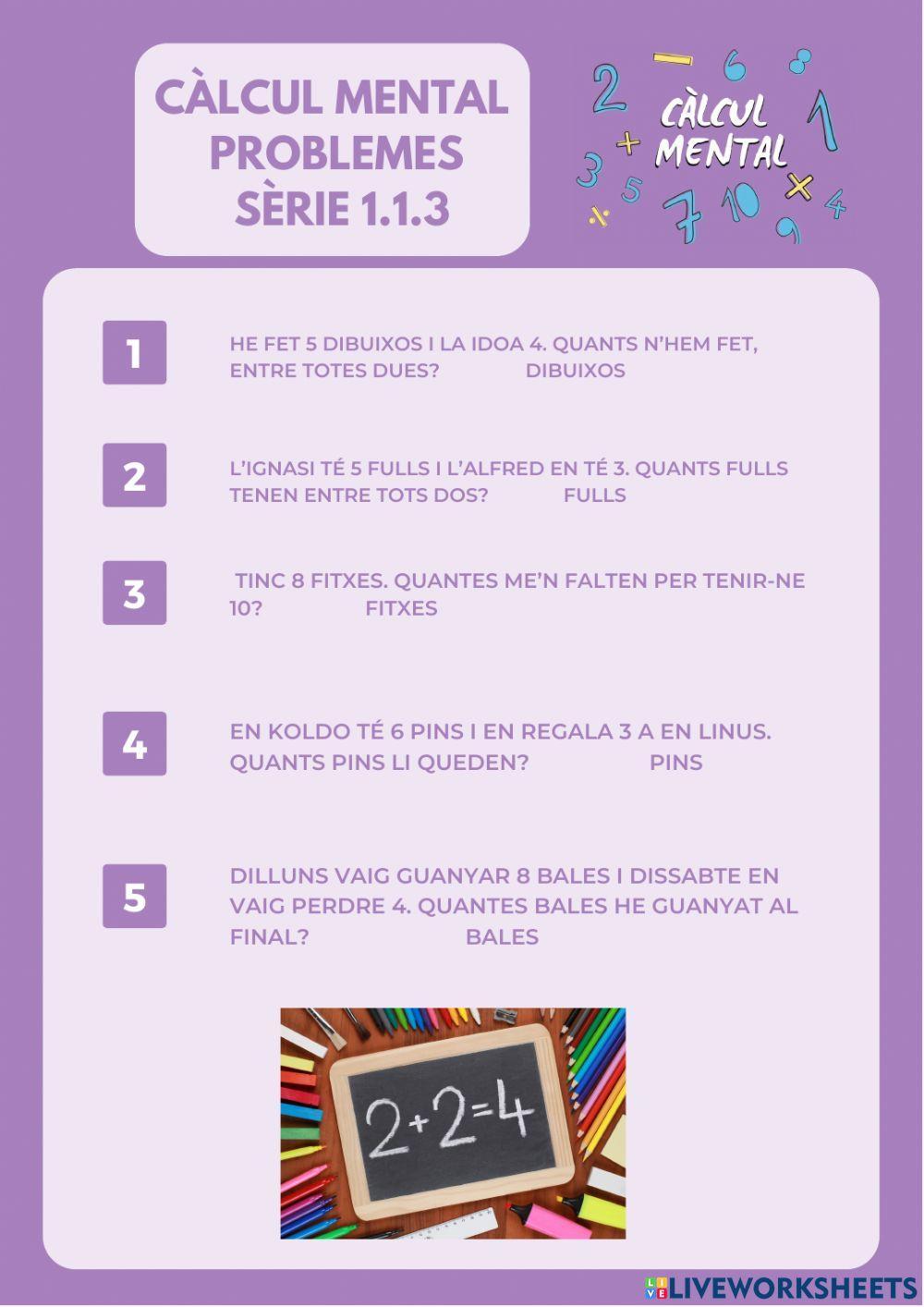 Càlcul mental 1.1.3
