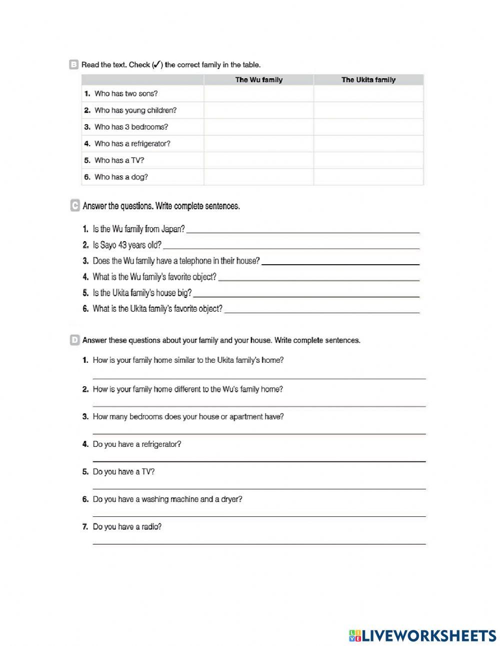 Family's possessions