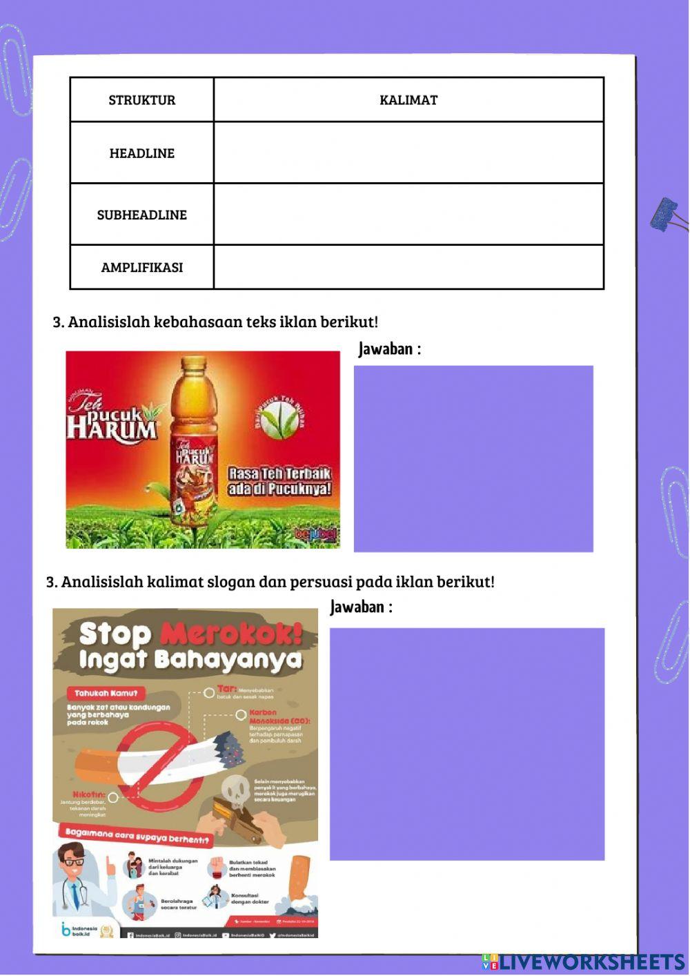 Analisis struktur teks iklan