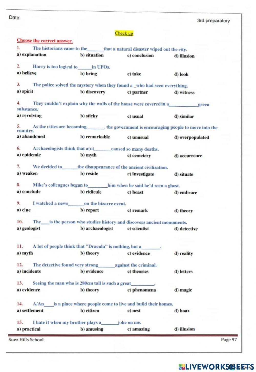 Mysteries of the world