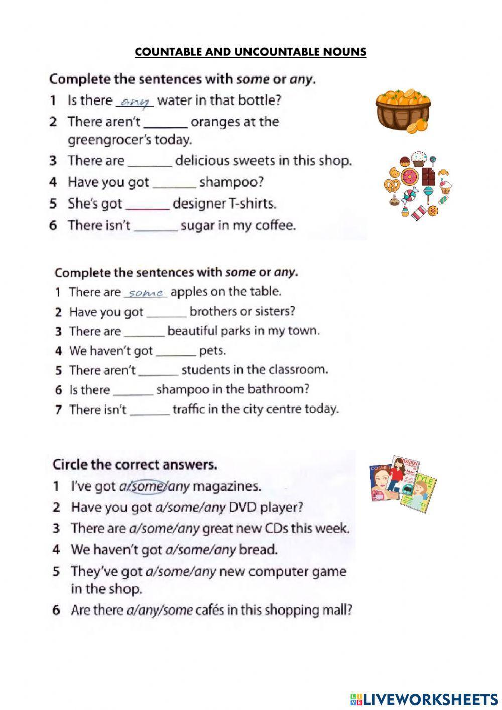 Countable and Uncontable nouns Countable and Uncontable nouns