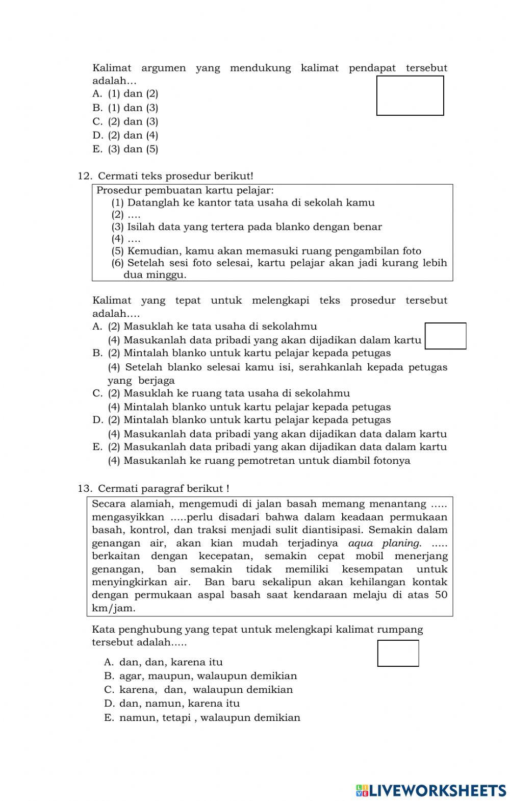 Ujuan semester ganjil