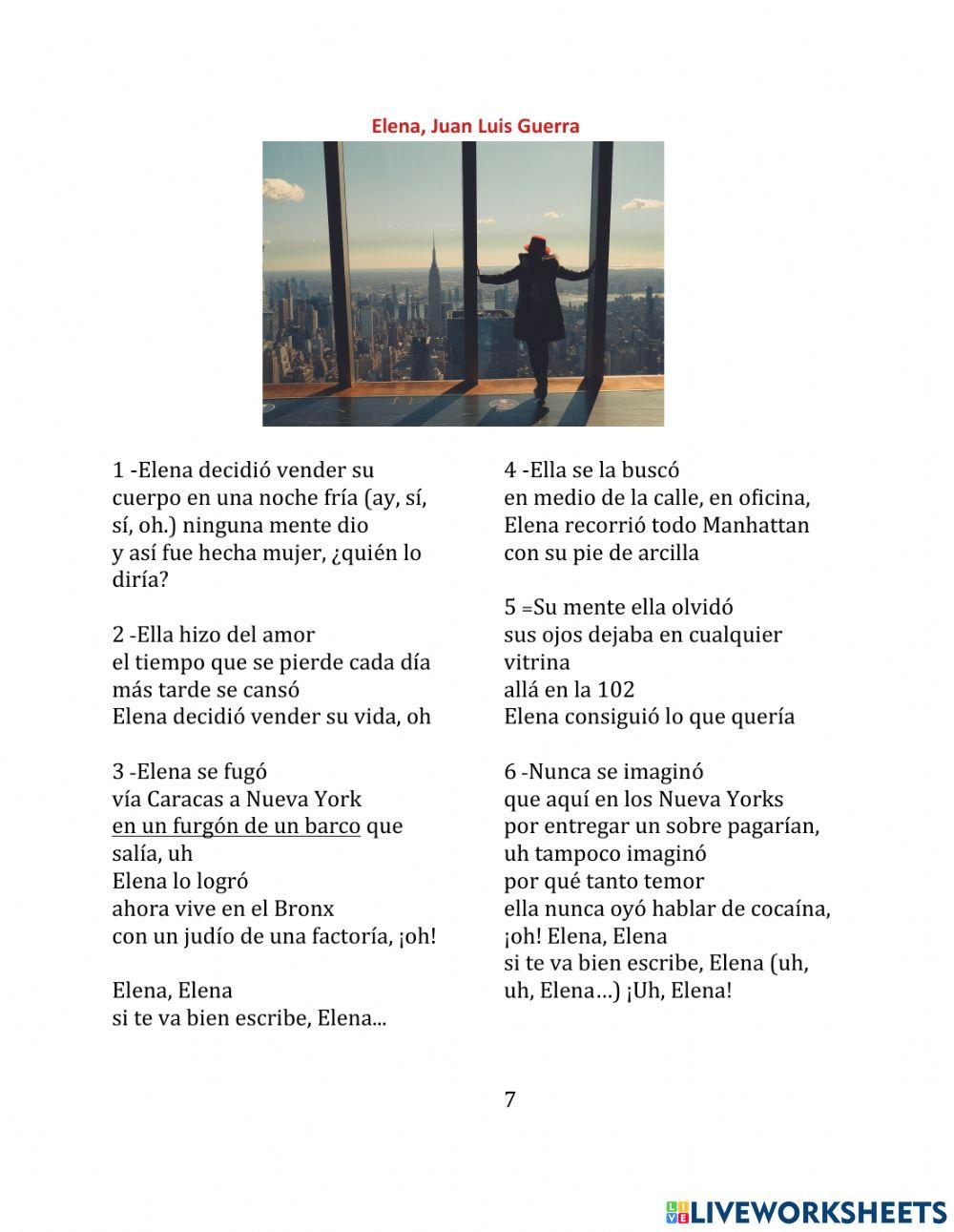 Elena, Juan Luis Guerra