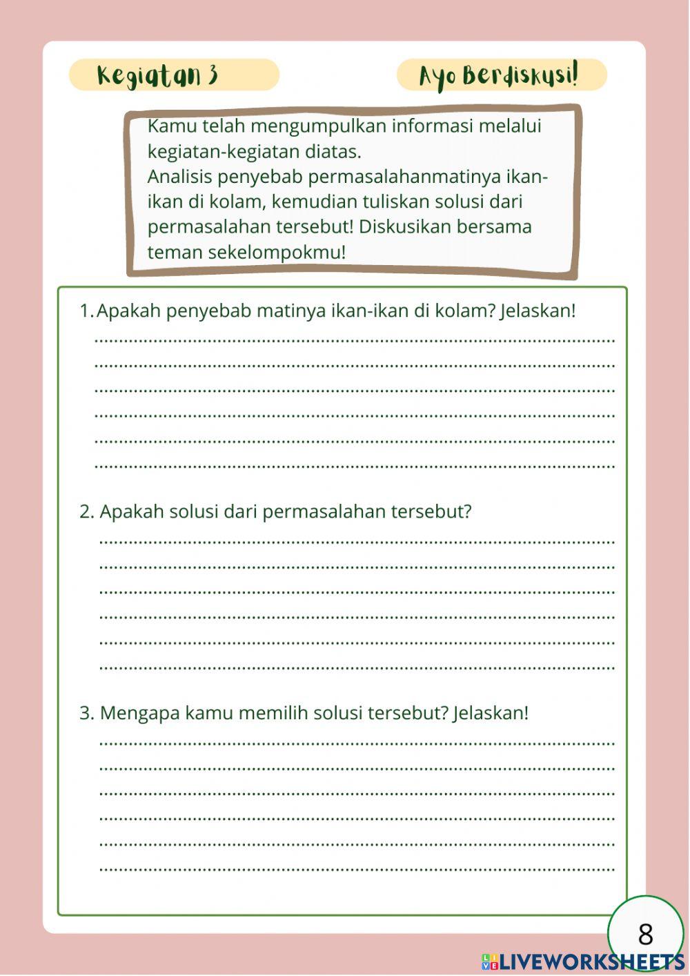 LKPD Tema 5 Subtema 3 Pembelajaran 5