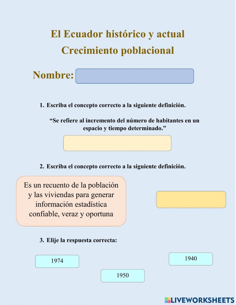 Crecimiento Poblacional