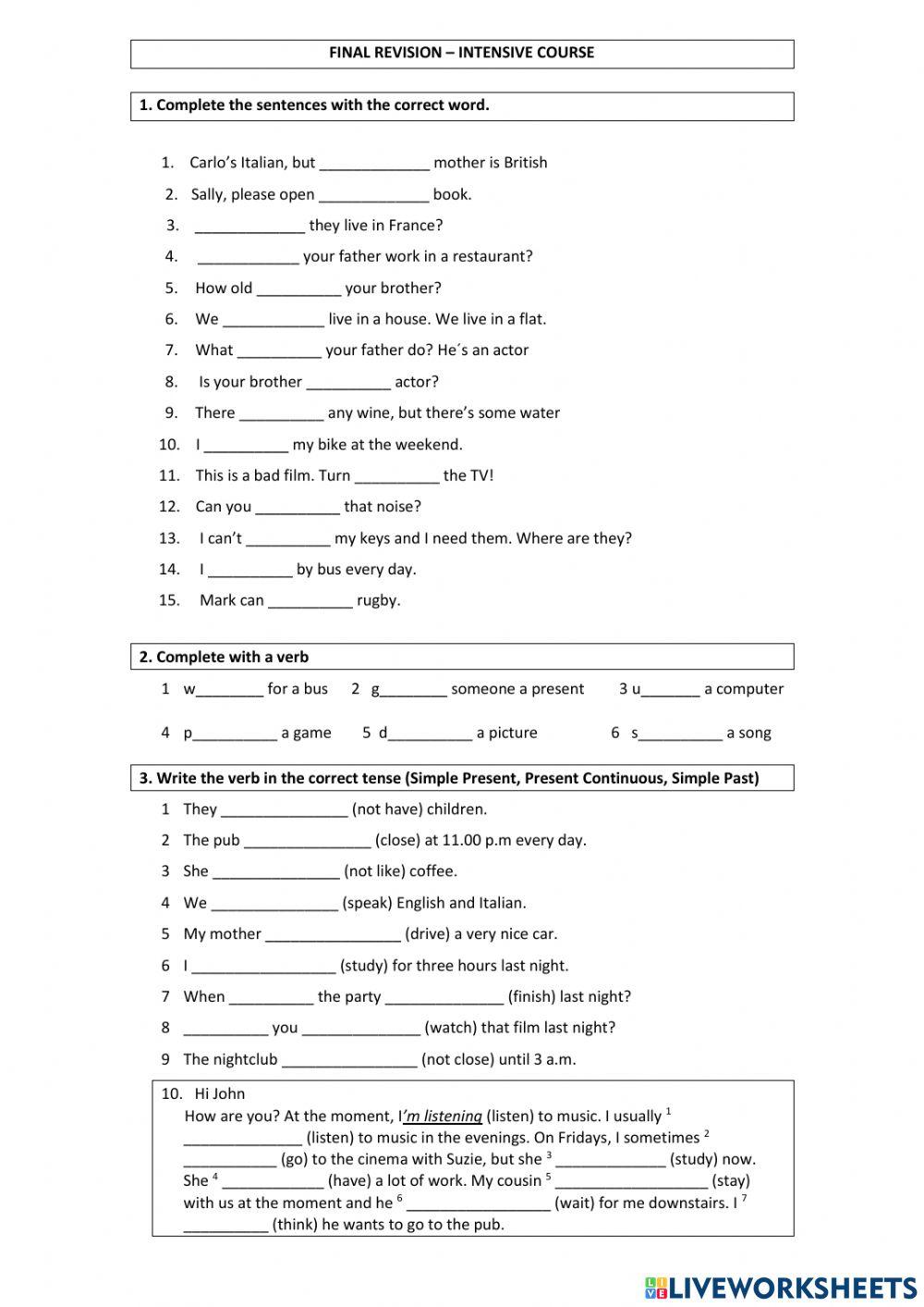 Elementary - English file