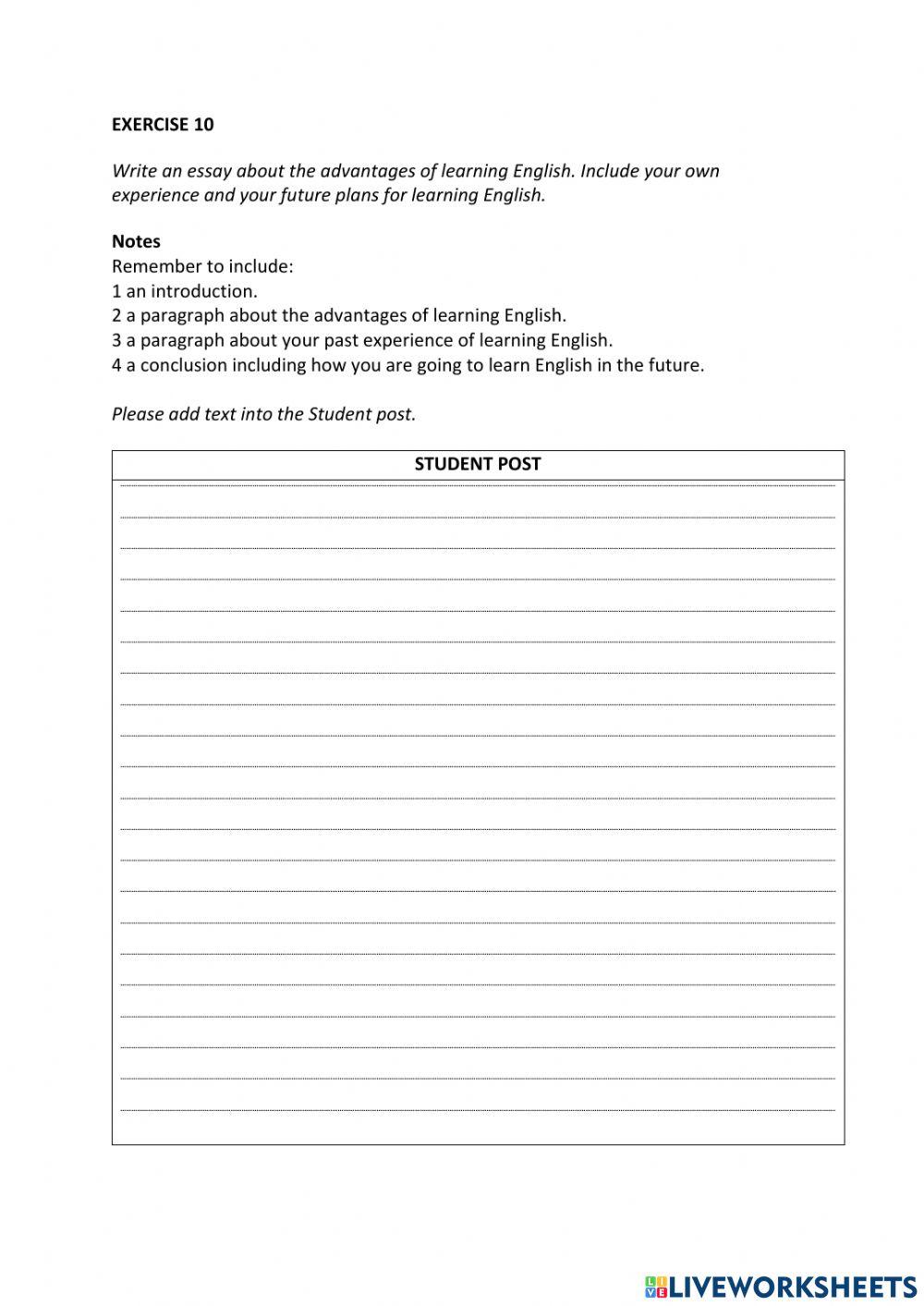 IE0, Unit 9, Reading and Writing, Exercise 10