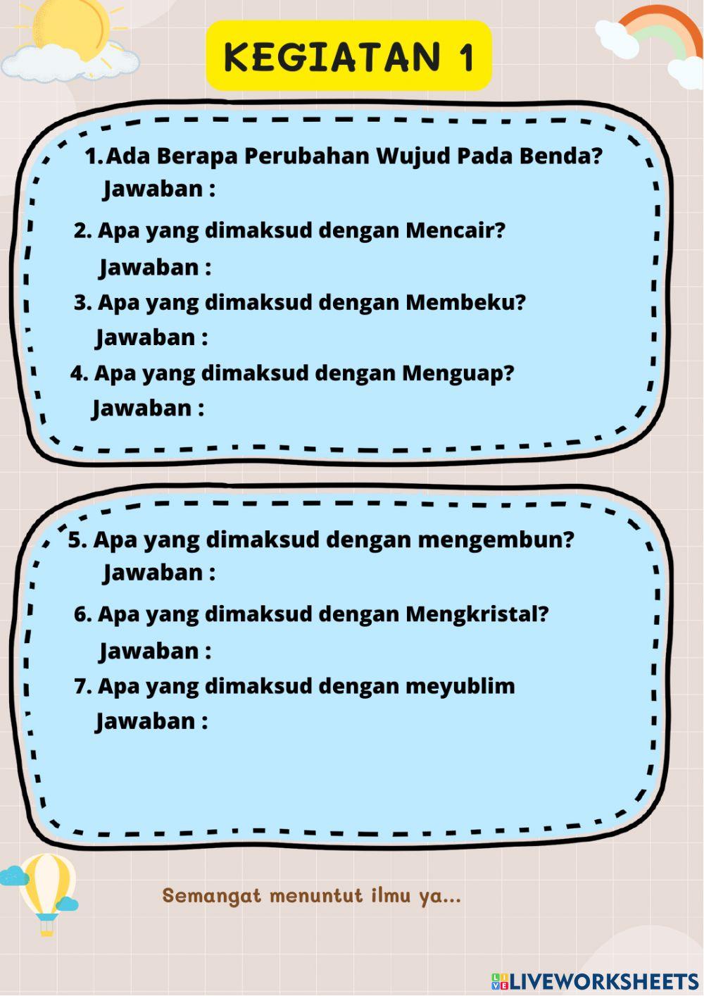 Perbuhan Wujud Benda