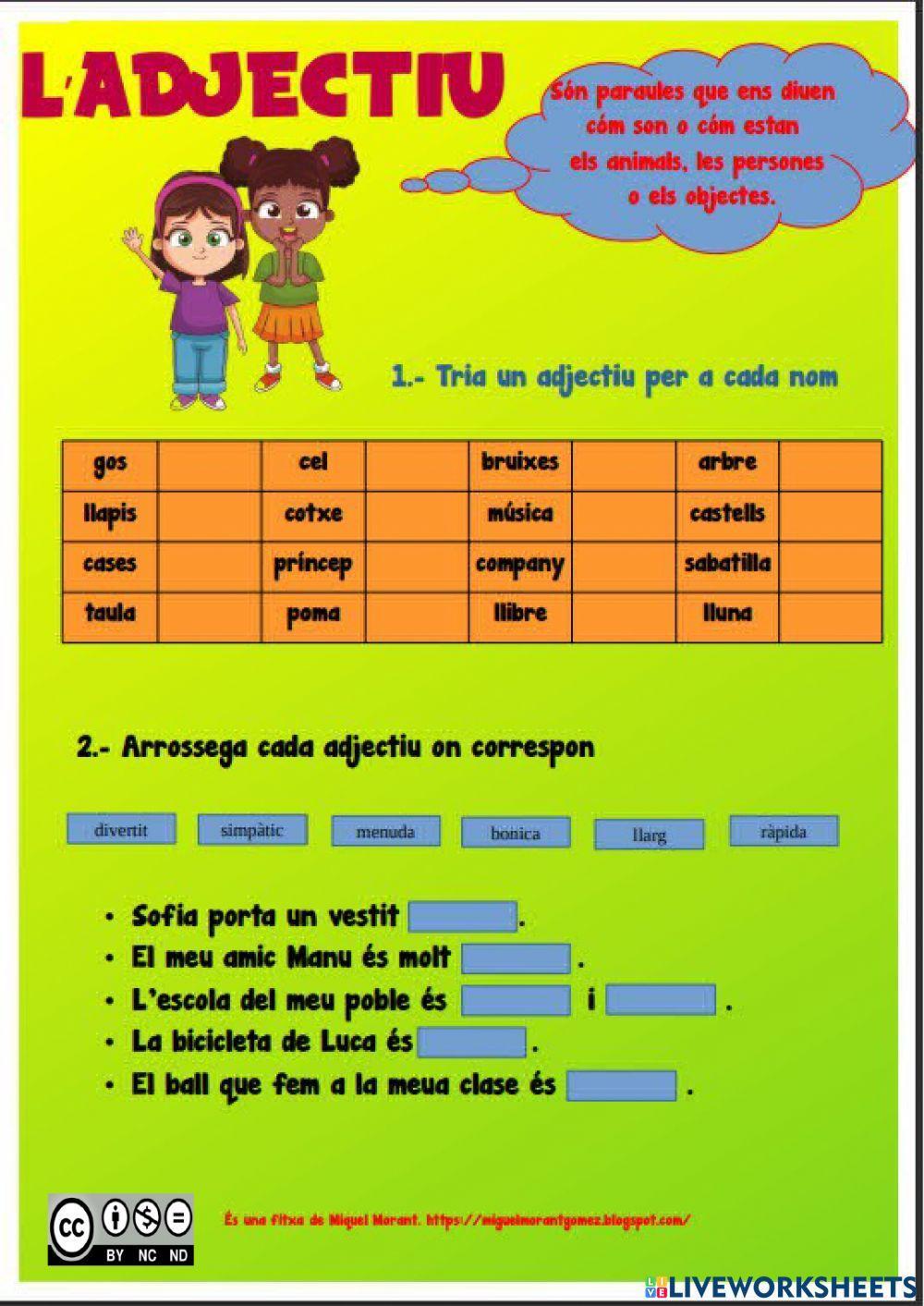 L'adjectiu L'adjectiu