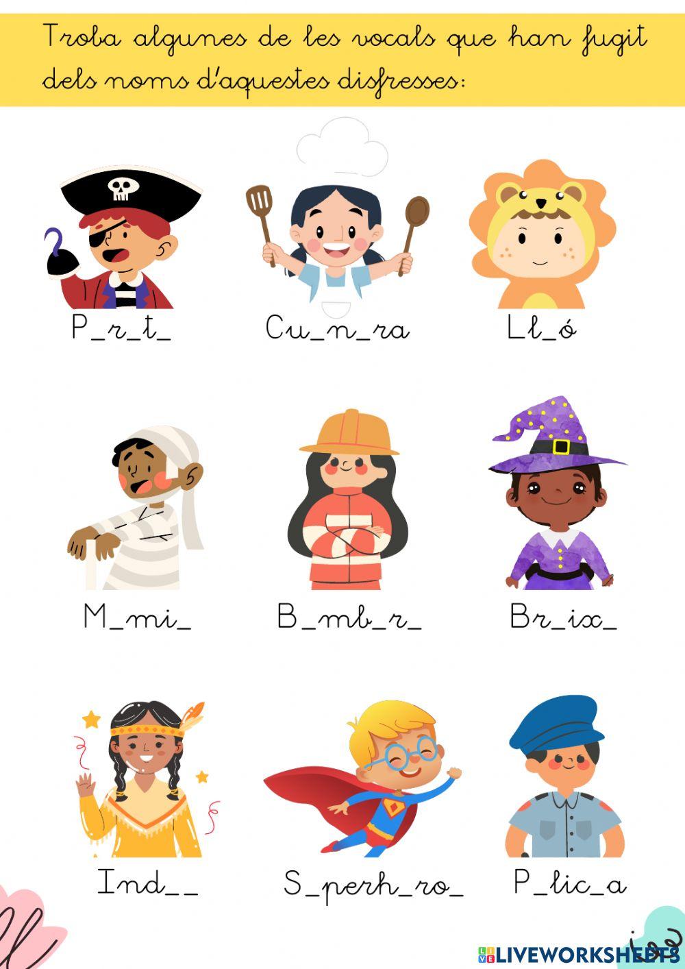 Vocabulari carnestoltes