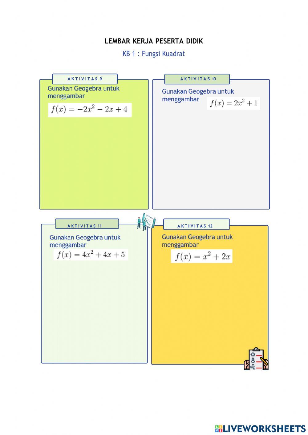 KB 1 : Fungsi Kuadrat