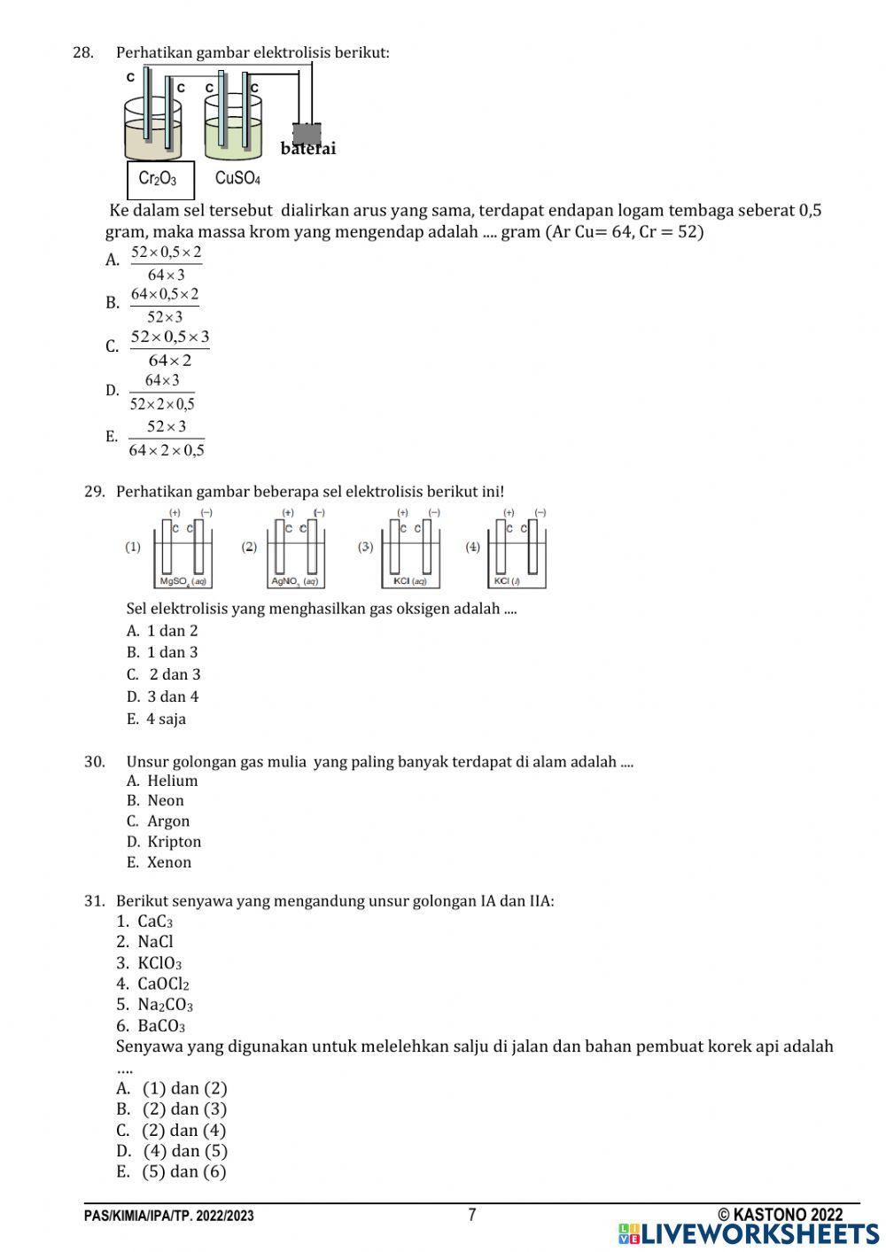 Soal remedial PAS kelas XII