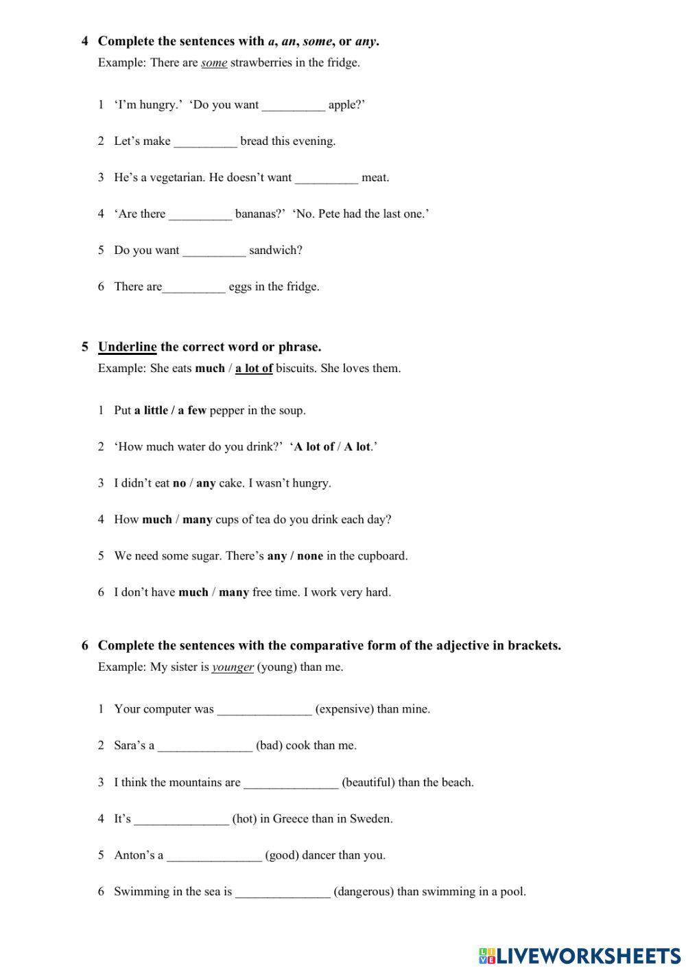 Elementary test unit 8 and 9