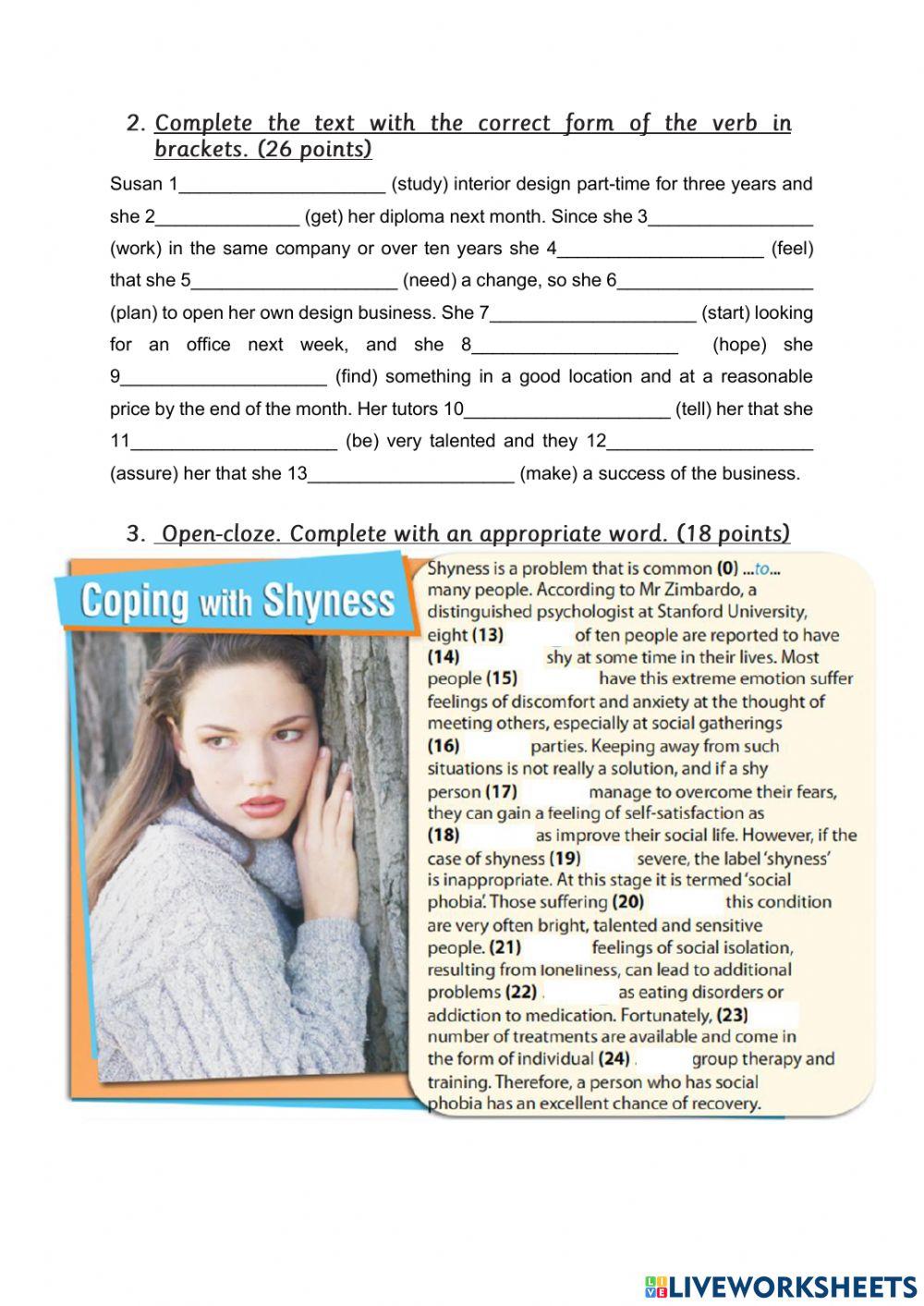 Final Exam - Pre-first