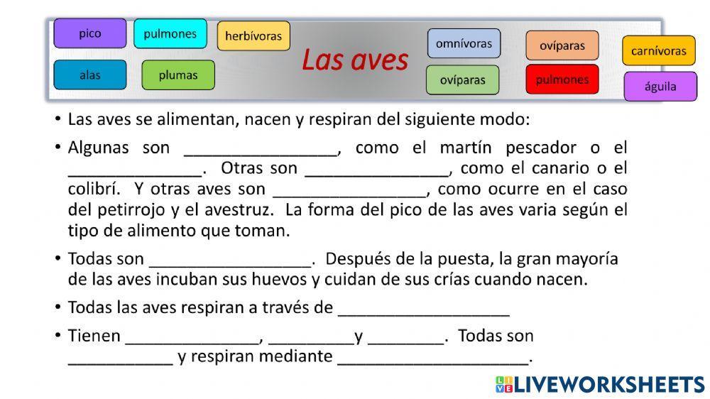 Los animales vertebrados