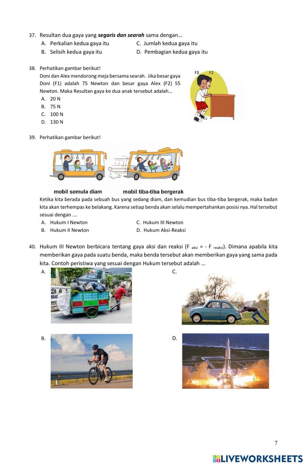 Latihan sas ipa kelas 7