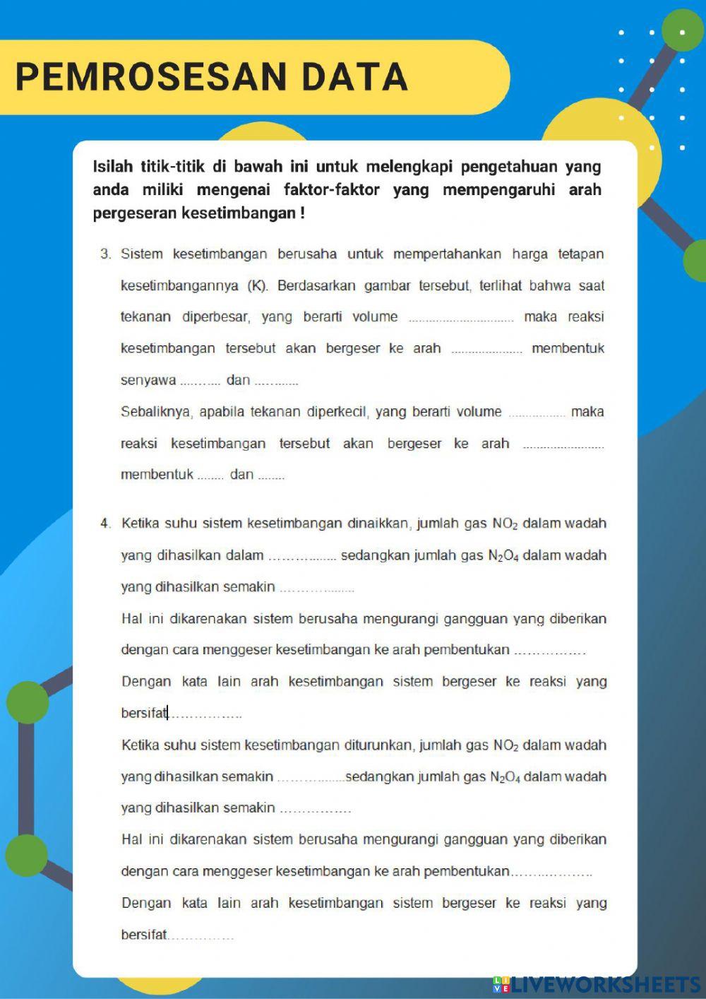 Faktor-faktor yang Mempengaruhi Arah Pergeseran Kesetimbangan