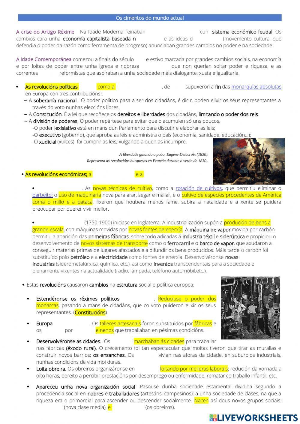 Idade Contemporánea, SXIX en España