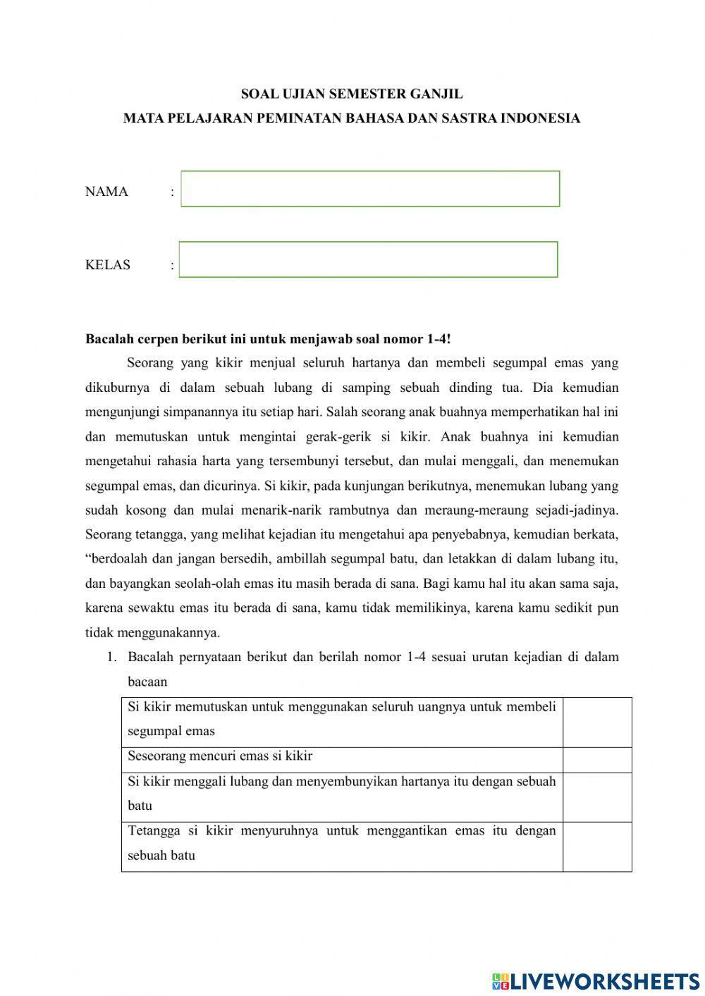 Ujian semester ganjil