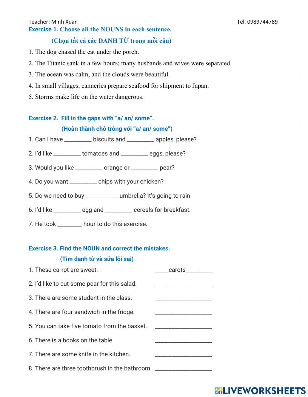 NOUNS- countable nouns