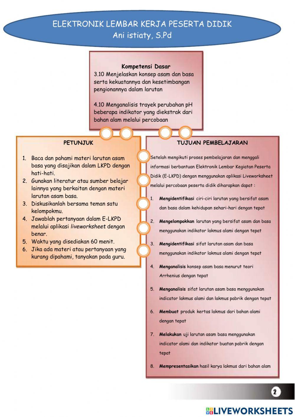 E-LKPD Pembuatan Lakmus Alami