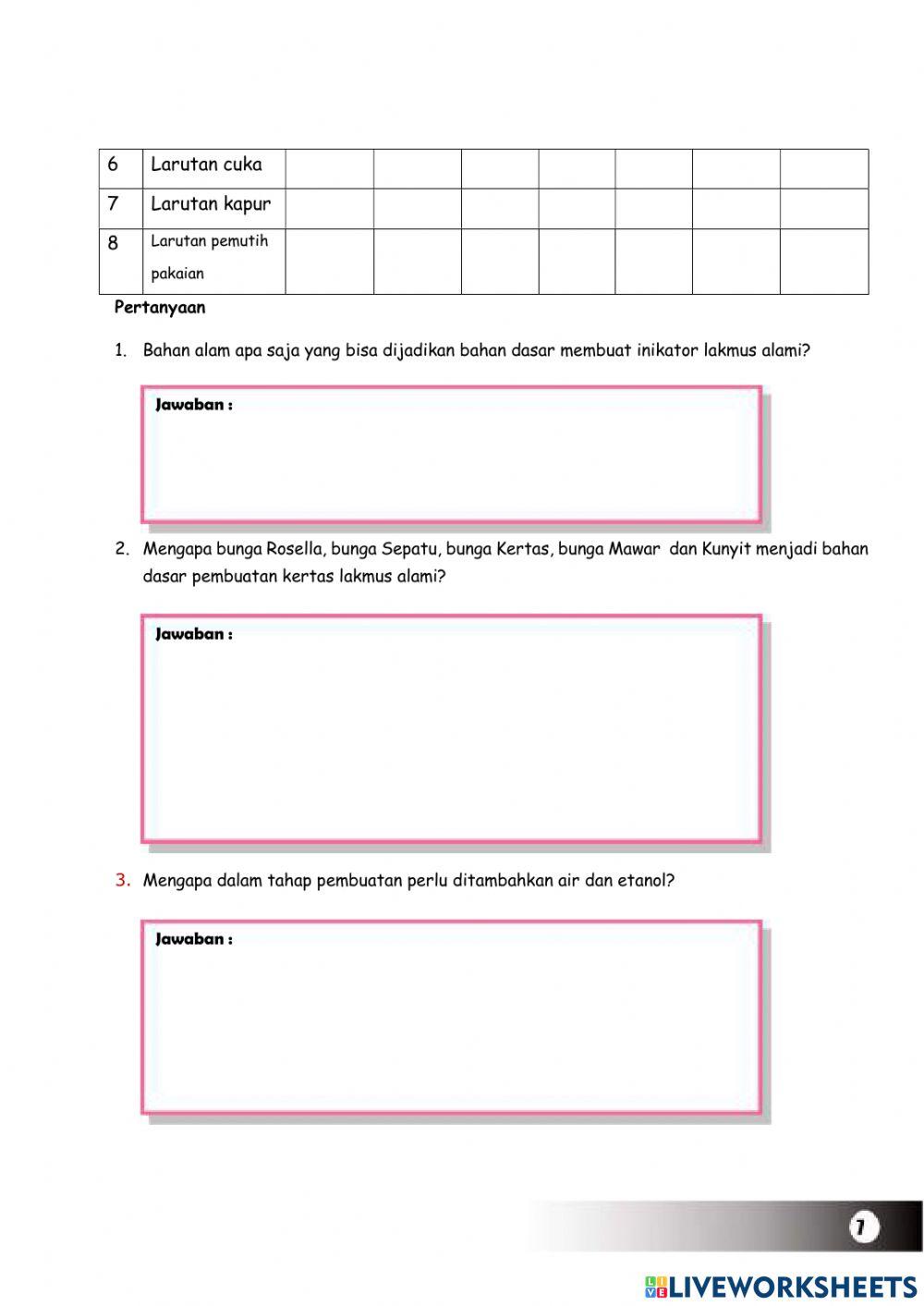 E-LKPD Pembuatan Lakmus Alami