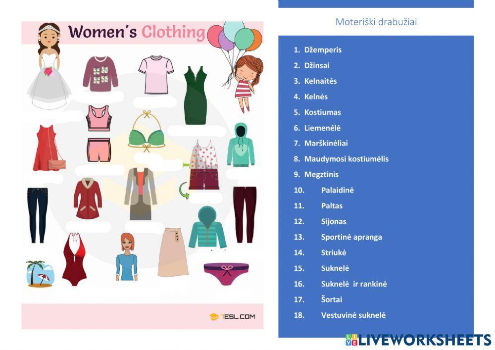 Moteriški drabužiai