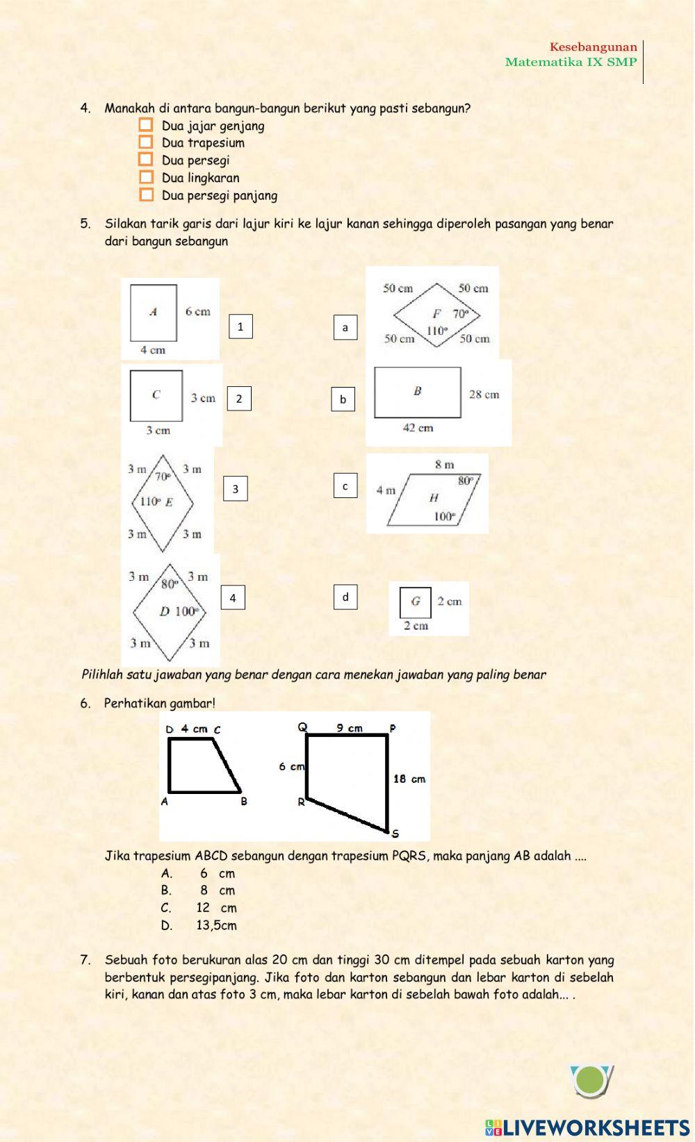 Kesebangunan dan Kekongruenan