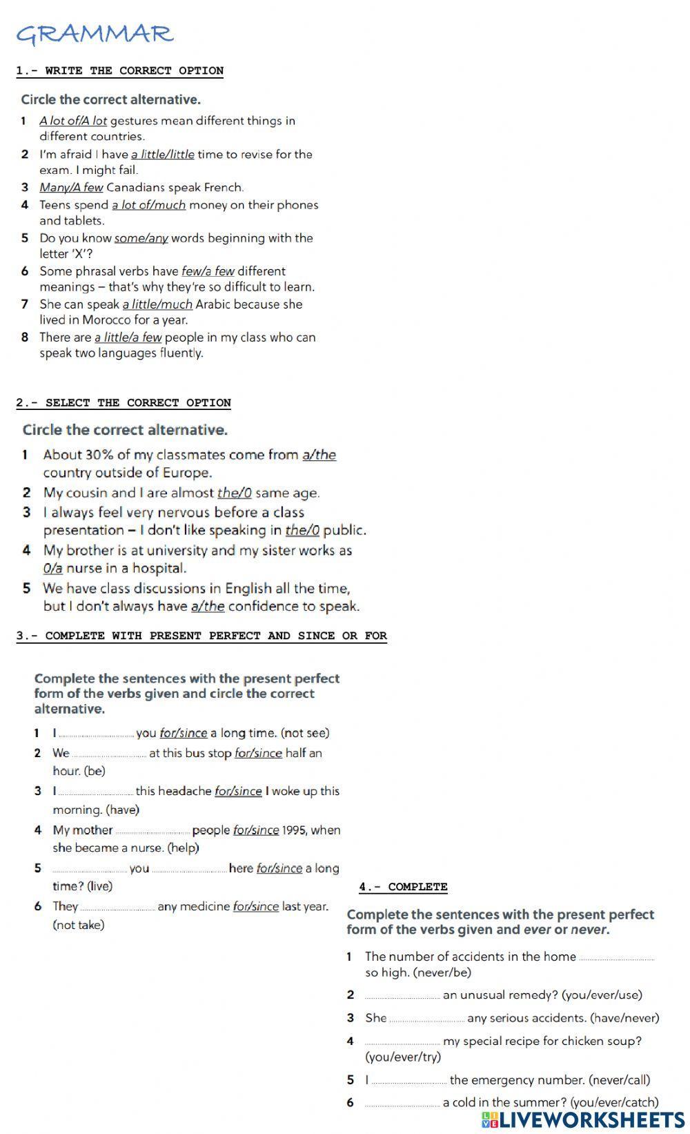 Pre intermediate b1 worksheet | Live Worksheets