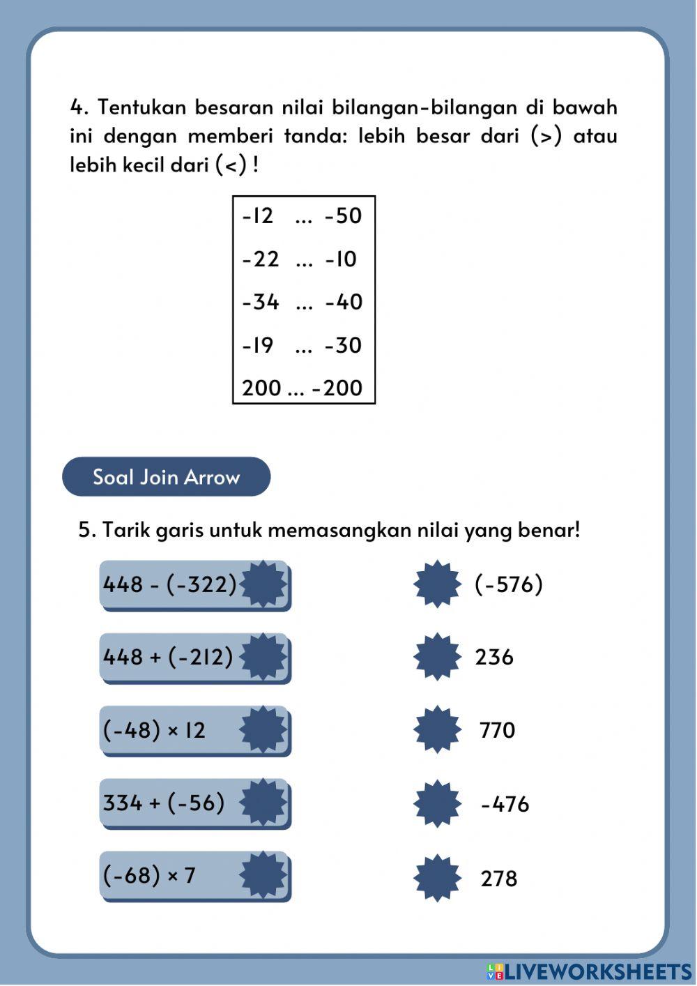 LKPD Operasi Bilangan Bulat
