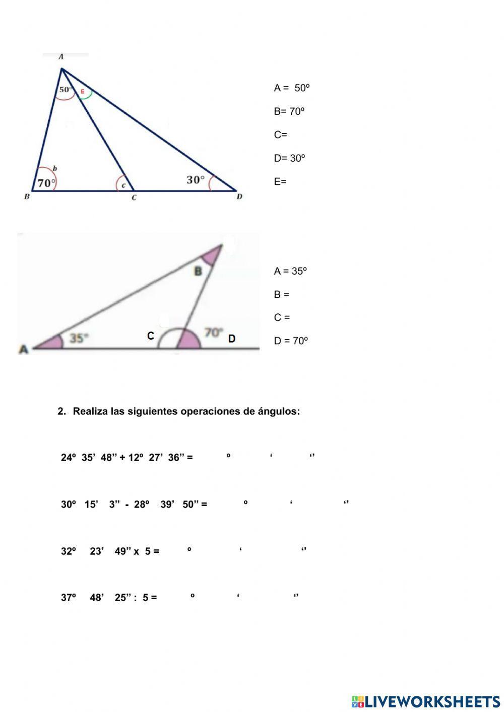 Ficha repaso ángulos