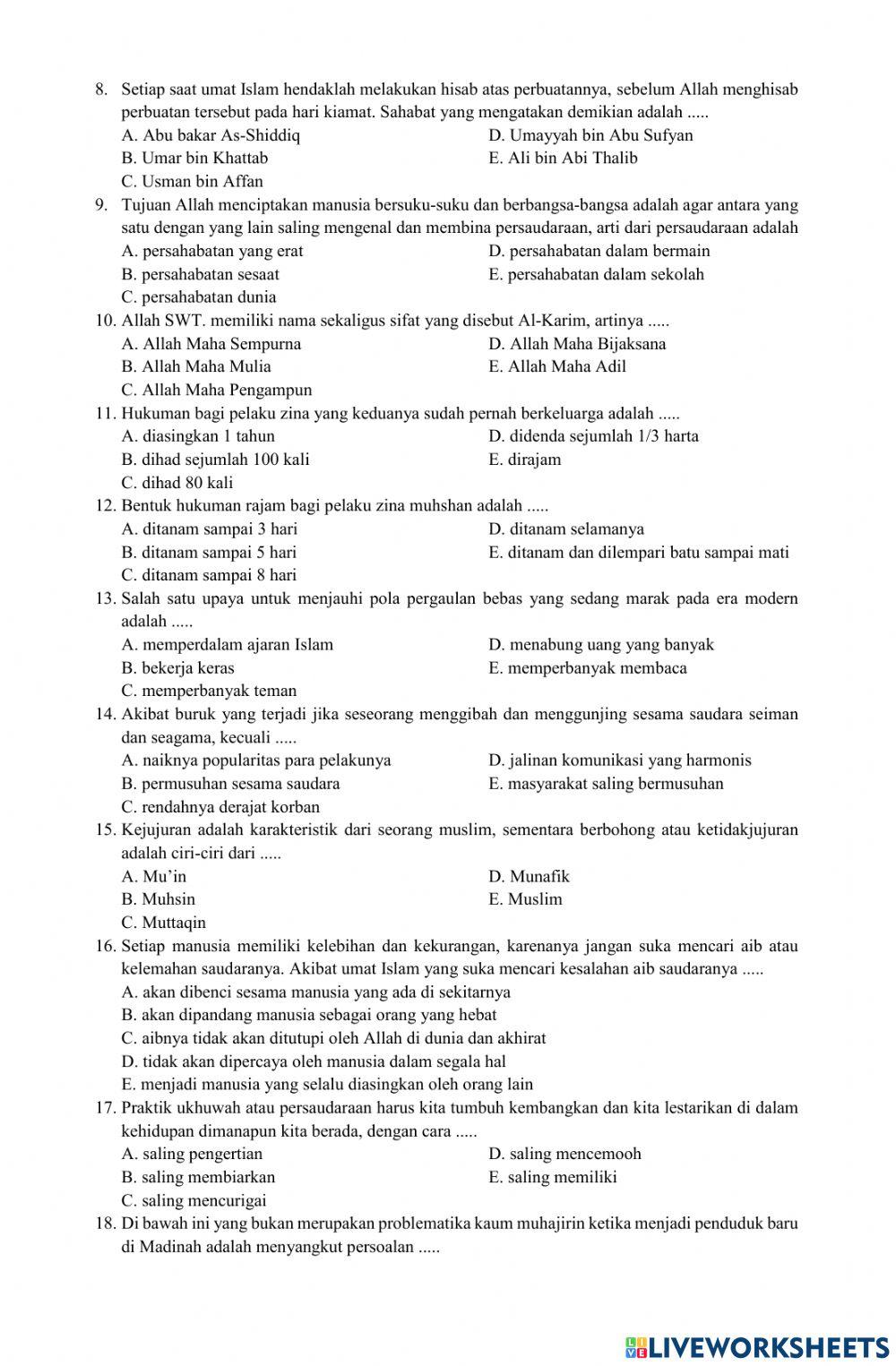 Sas PAI dan Budi Pekerti